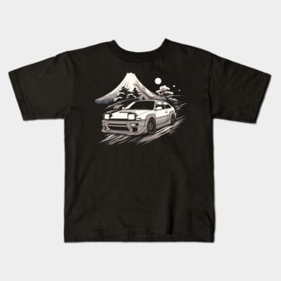 Pimped retro street race car Kids T-Shirt